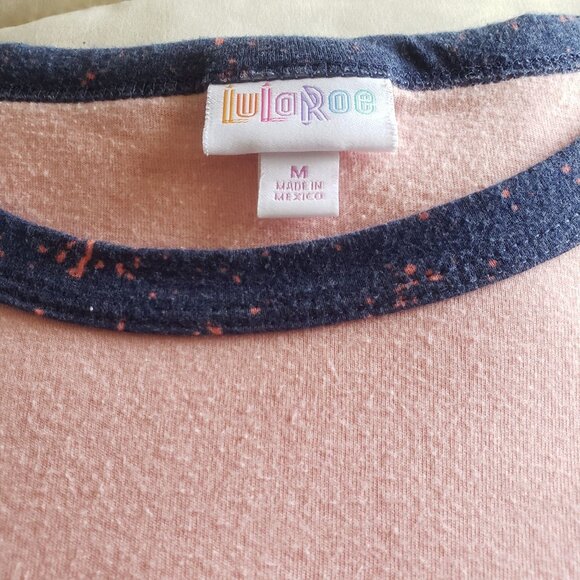 LulaRoe Liv Mama Needs A Nap T-shirt Pajama Top Pink Sz M - Picture 4 of 9